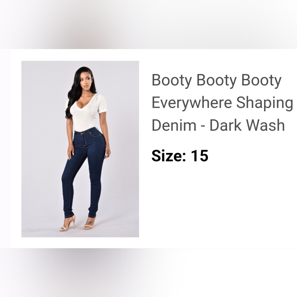 Fashion Nova Darkwash skinny jeans as 15